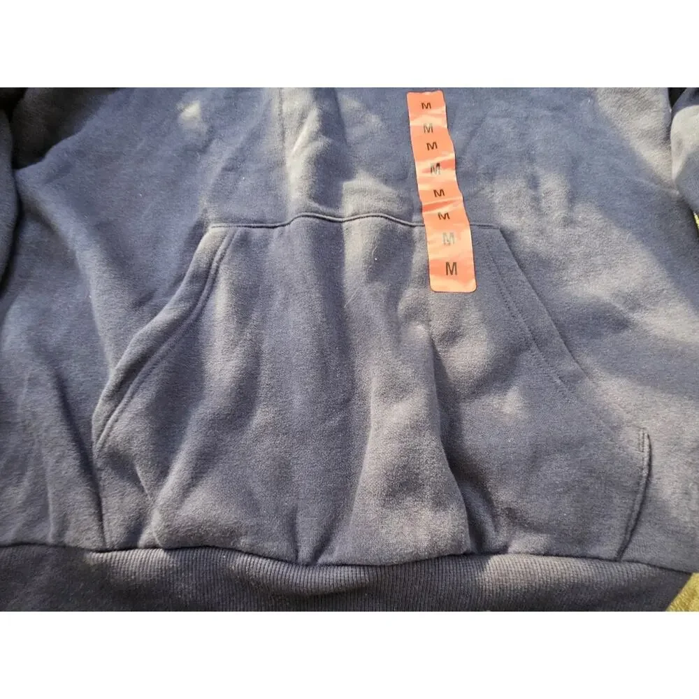 NWT PUMA Set Men's Modern V2 Embossed Blue Fleece Jogger Sweatpants/ Hoodie Sz M